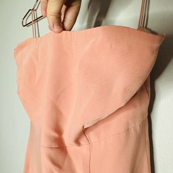 CINQ A SEPT Pink Luna Strapless Straight Neckline Hourglass Gown Dress Size 8 - Picture 10 of 11